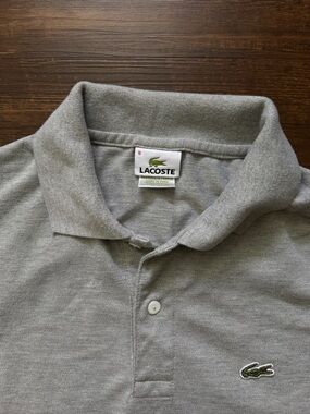 Lacoste Light Grey Men’s Polo | 100% Cotton